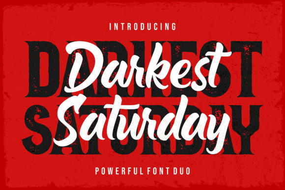 Darkest Saturday Duo Font for Business