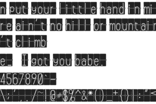Flip Clock Black Font
