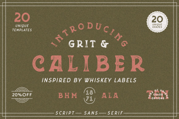 Grit Caliber: A Vintage Font for Modern Brands
