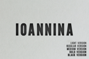 Ioannina Family: Bold Sans Serif with Vintage Charm