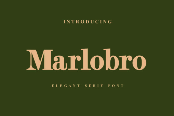 Marlobro: A Serif Font for Creative Makers