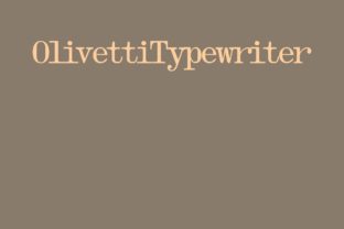 Olivetti Typewriter: A Vintage Font for Modern Brands
