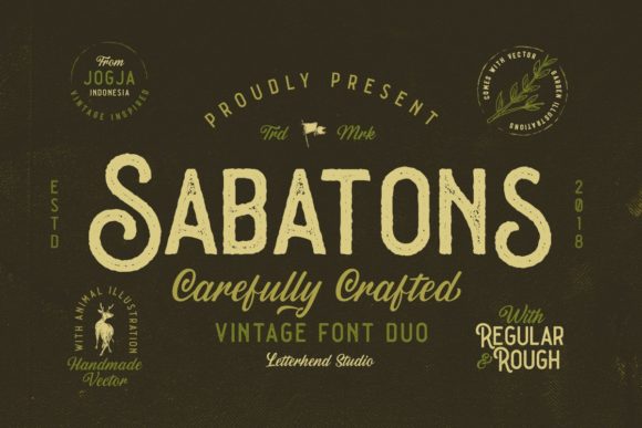Sabatons: Vintage Font for Web Design